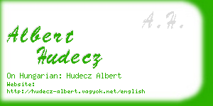 albert hudecz business card